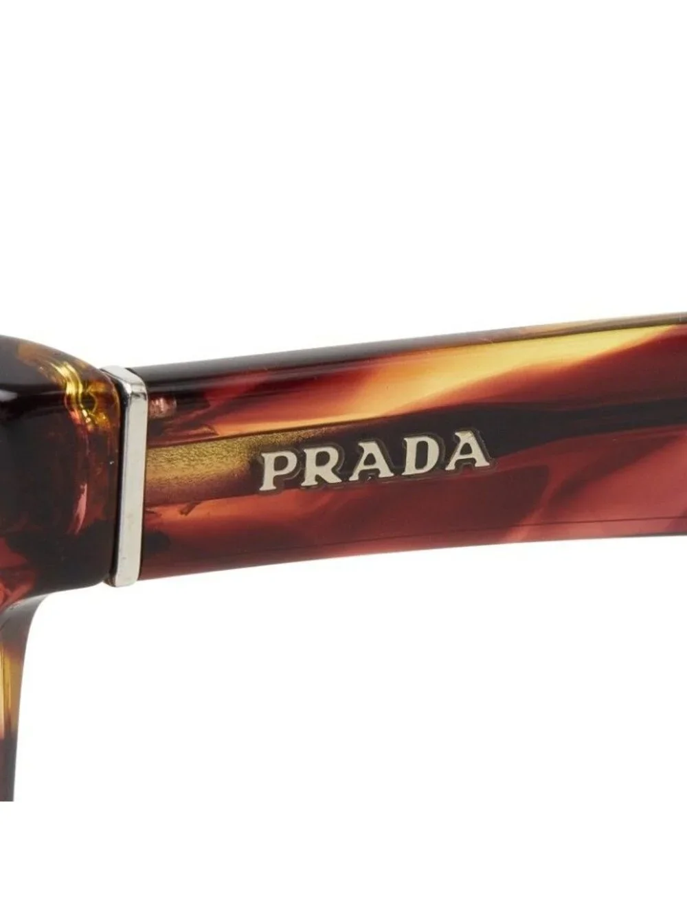 Prada Logo Wellington Sunglasses Brown Acetate Eyewear